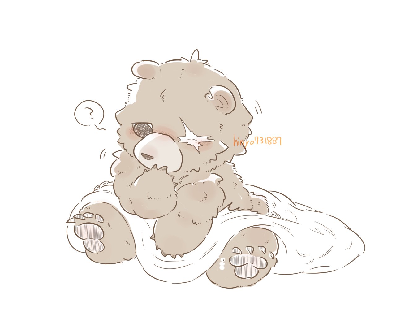 1boy, ?, aged_down, animal_ears, artist_name, baby, bear_boy, bear_cub