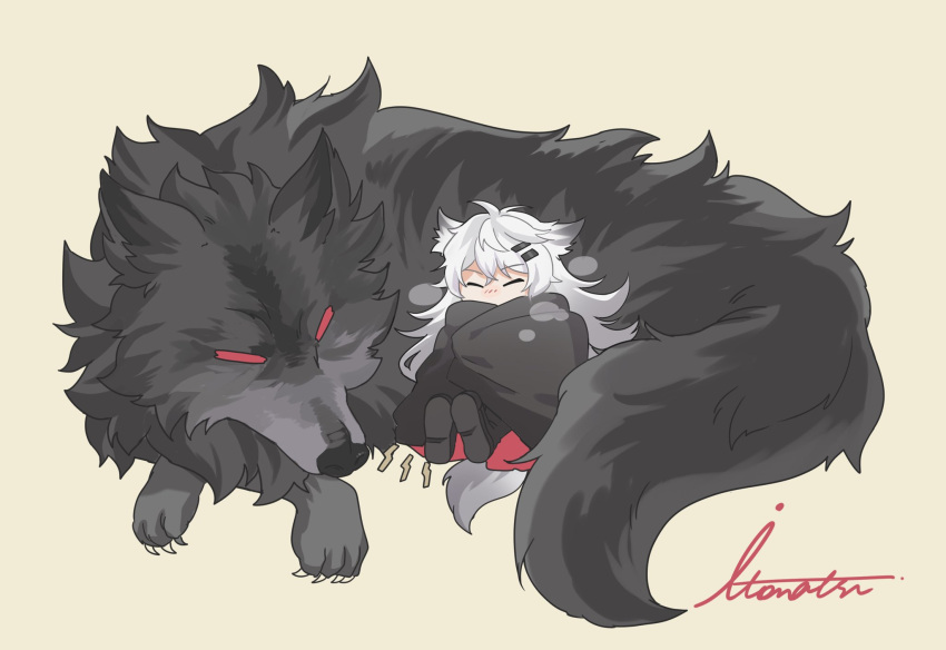 1girl, animal, animal_ears, arknights, artist_name, blanket, blush, breath