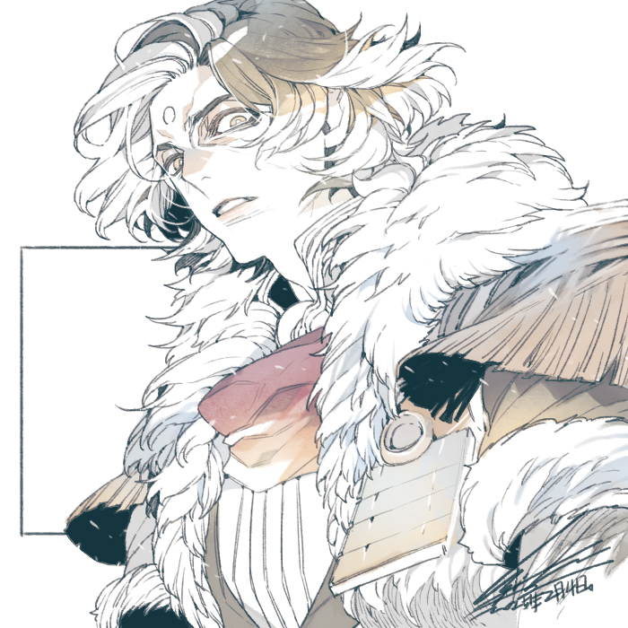 1boy, coat, dated, emet-selch, epaulettes, facial_mark, final_fantasy, final_fantasy_xiv