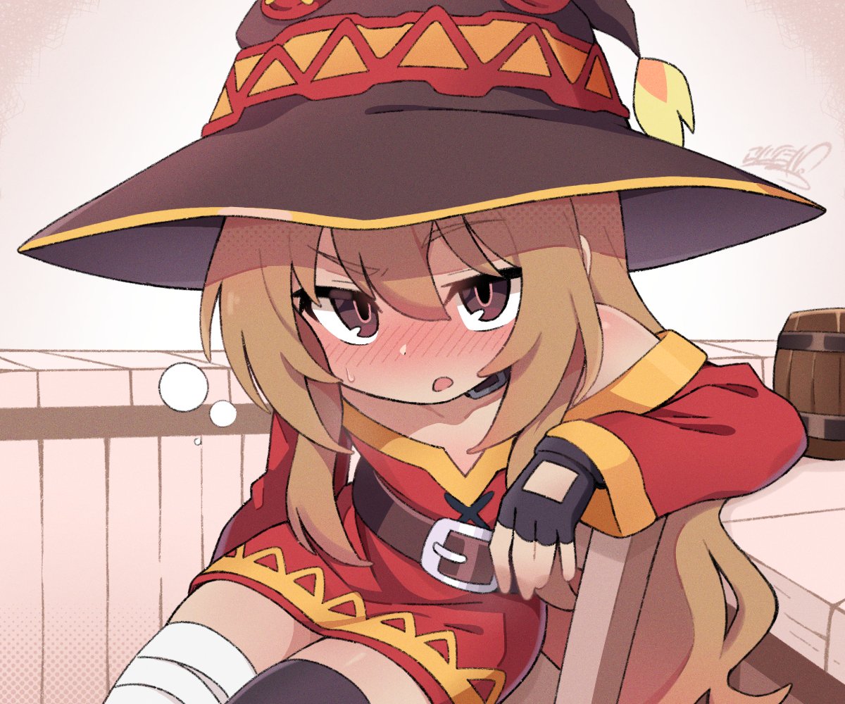 1girl, aisaka_taiga, bandaged_leg, bandages, bare_shoulders, barrel, belt, belt_buckle