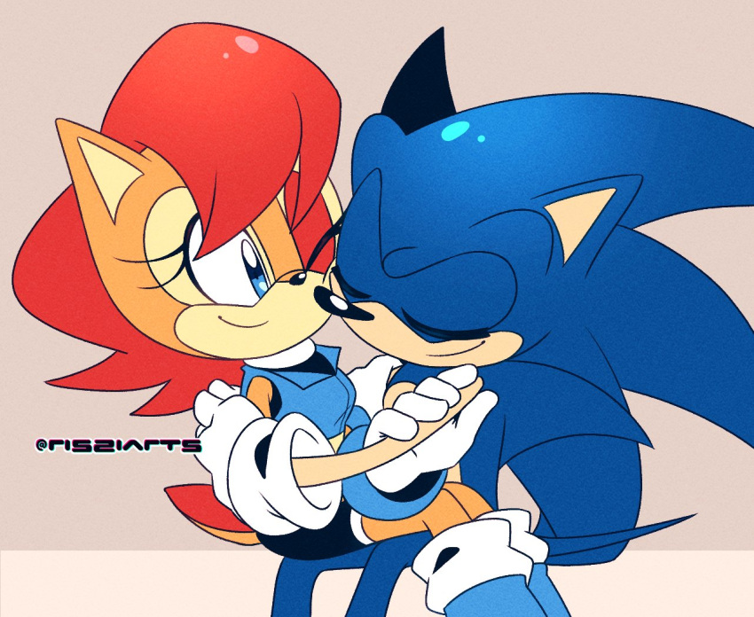 1boy, 1girl, artist_name, blue_eyes, blue_fur, boots, chipmunk, chipmunk_ears