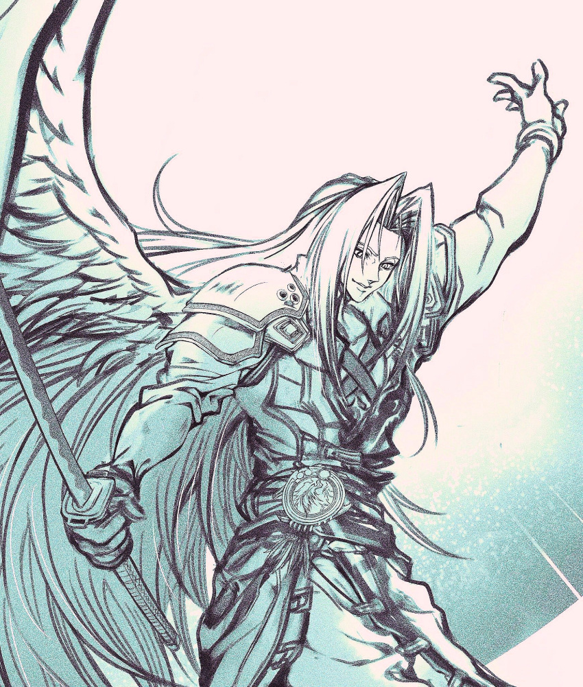 1boy, armor, bangle, belt_buckle, bracelet, buckle, chest_strap, cowboy_shot