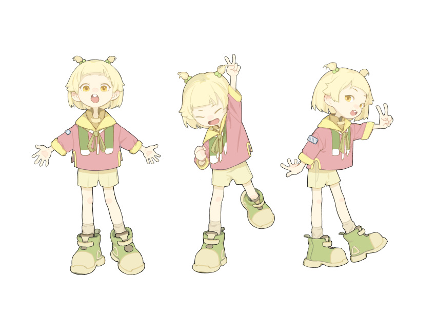 1girl, absurdres, al3x_alex, arm_up, blonde_hair, blunt_bangs, child, closed_eyes