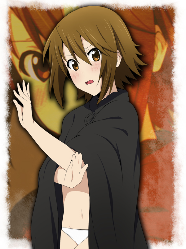 alternate_hairstyle, blush, brown_eyes, brown_hair, cloak, cosplay, face, hair_down