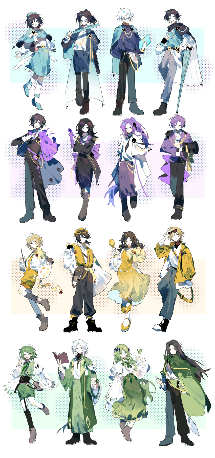 16personalities, 6+boys, 6+girls, absurdres, adventurer_(16personalities), advocate_(16personalities), aiguillette, architect_(16personalities)