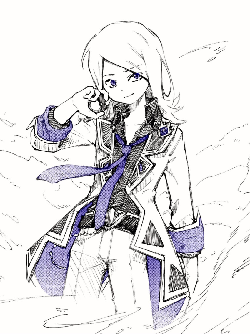 1boy, black_shirt, closed_mouth, collared_shirt, highres, jacket, long_hair, looking_at_viewer