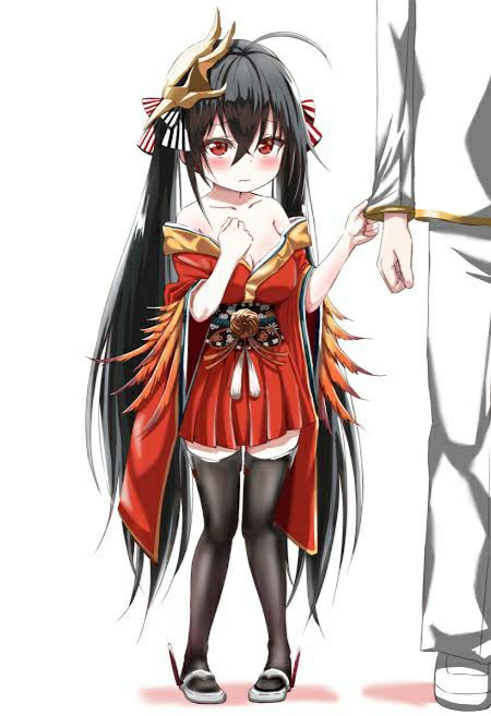 1boy, 1girl, azur_lane, commander_(azur_lane), long_hair, taihou-chan_(azur_lane), tugging