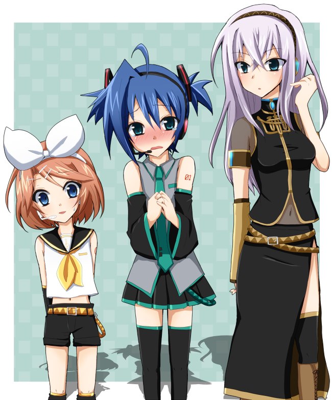 cosplay, hatsune_miku, hatsune_miku_(cosplay), kagamine_rin, kagamine_rin_(cosplay), megurine_luka, megurine_luka_(cosplay), sendou_aichi