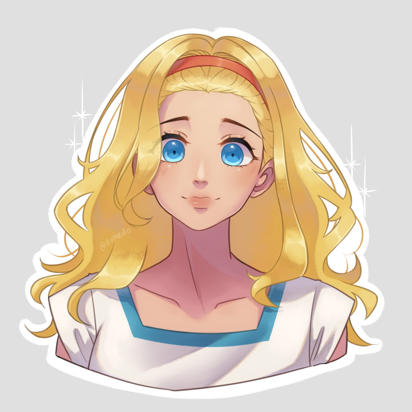 1girl, american_dragon_jake_long, blonde_hair, blue_eyes, disney, female_focus, flower, highres