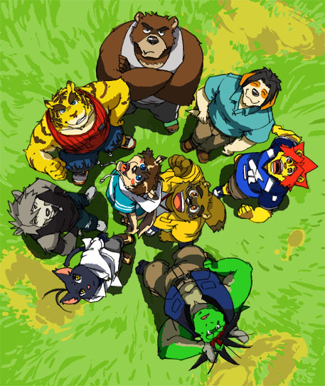 6+boys, commentary_request, from_above, furry, furry_male, gamma_dh, juuichi_mikazuki, kounosuke_kuri