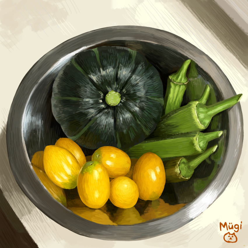 artist_name, bowl, commentary_request, food, food_focus, fruit, fruit_focus, highres