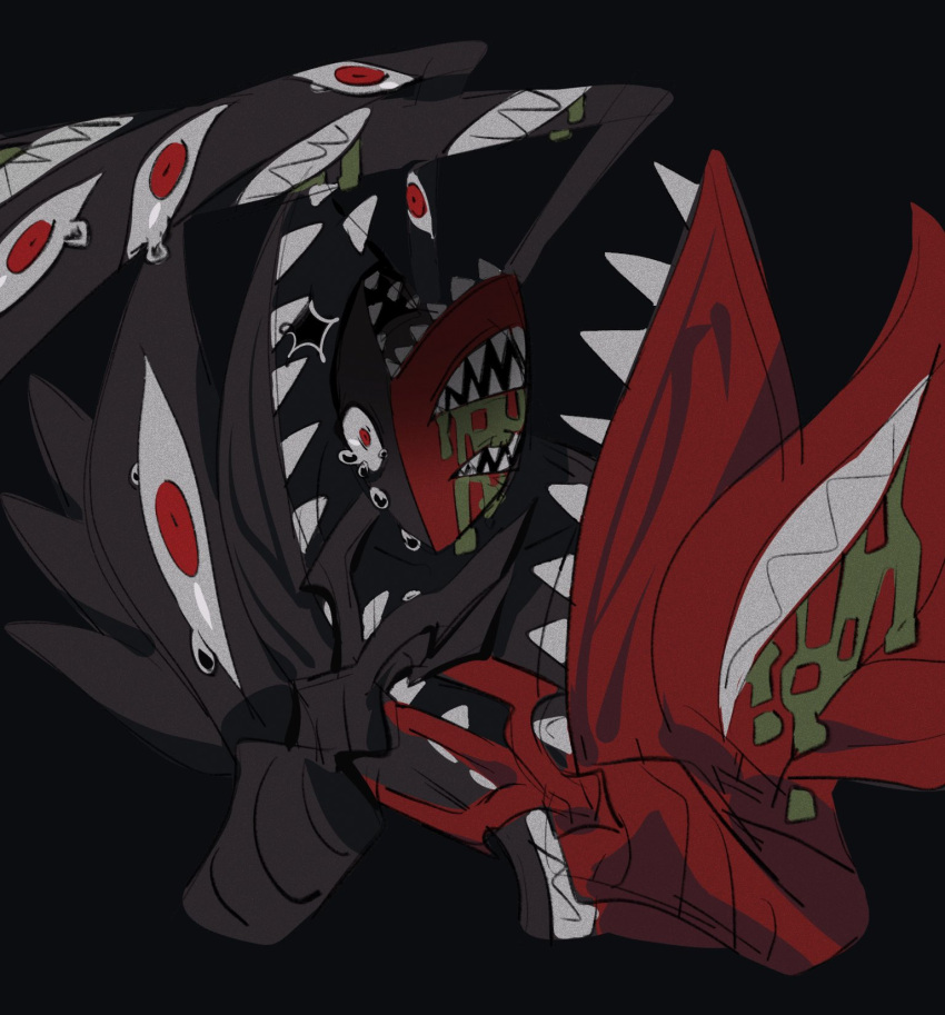 abbadomon, abbadomon_core, black_background, black_skin, colored_skin, confeito000_333, digimon, digimon_(creature)