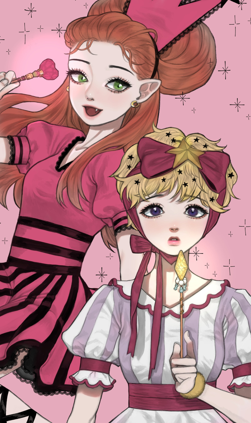 2girls, 88ssgass88, absurdres, bad_id, bad_twitter_id, blonde_hair, bracelet, chocolat_meilleure