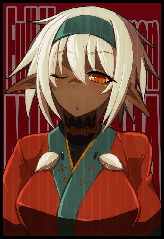 brown_eyes, dougan_calpis_con, nidaime_muramasa, nisei_muramasa, pointy_ears, sandaime_muramasa, short_hair, soukou_akki_muramasa
