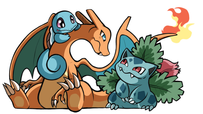 ana_(softkeychains), animal_focus, blue_eyes, charizard, claws, closed_mouth, commentary, english_commentary