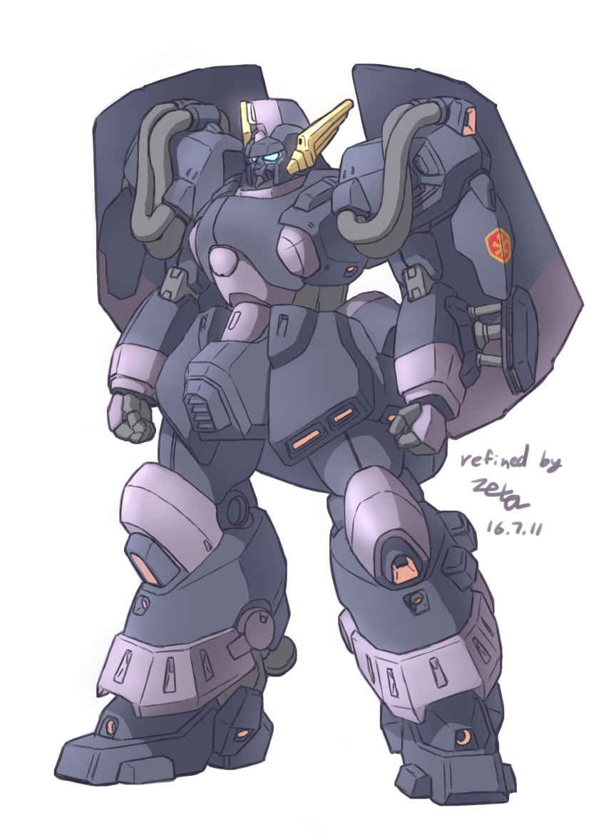2016, berga_giros, cable, clenched_hands, colored_lineart, crossbone_vanguard, dated, emblem