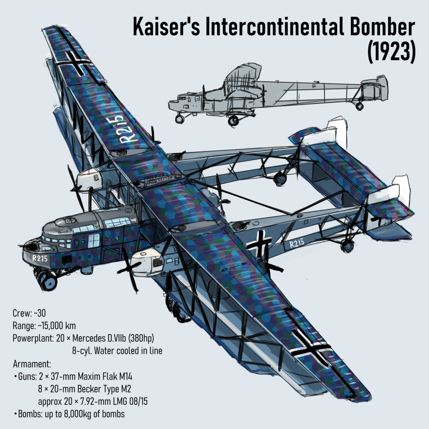 absurdres, aircraft, airplane, bomber, cross, german_empire, grey_background, highres