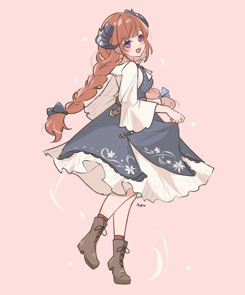 1girl, :d, absurdres, alkaru, arknights, bagpipe_(arknights), bagpipe_(echo_of_bagpipes)_(arknights), black_dress