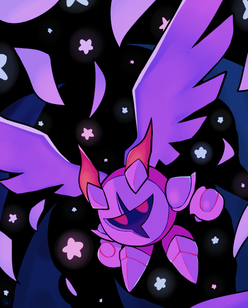 armor, galacta_knight, highres, horns, kirby_(series), kirby_super_star_ultra, looking_at_viewer, no_humans