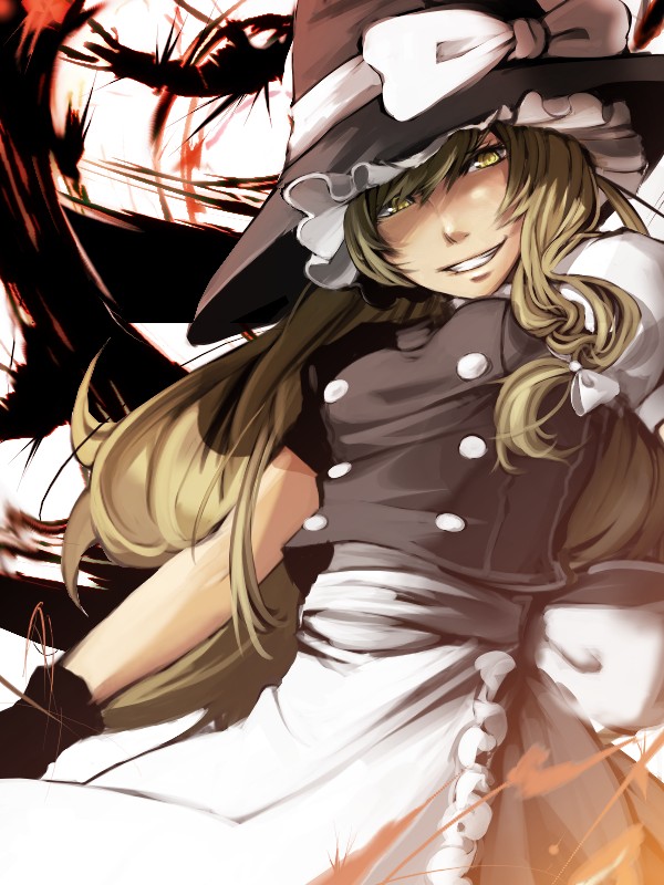 blonde_hair, hat, kirisame_marisa, long_hair, shiroesa, solo, touhou, witch