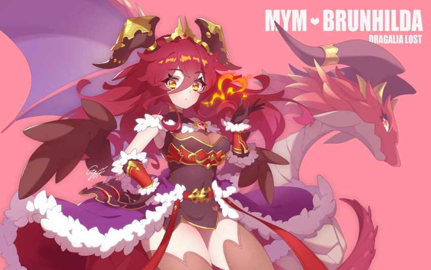 1girl, breasts, dragalia_lost, dragon, dragon_girl, dragon_horns, dragon_tail, dragon_wings