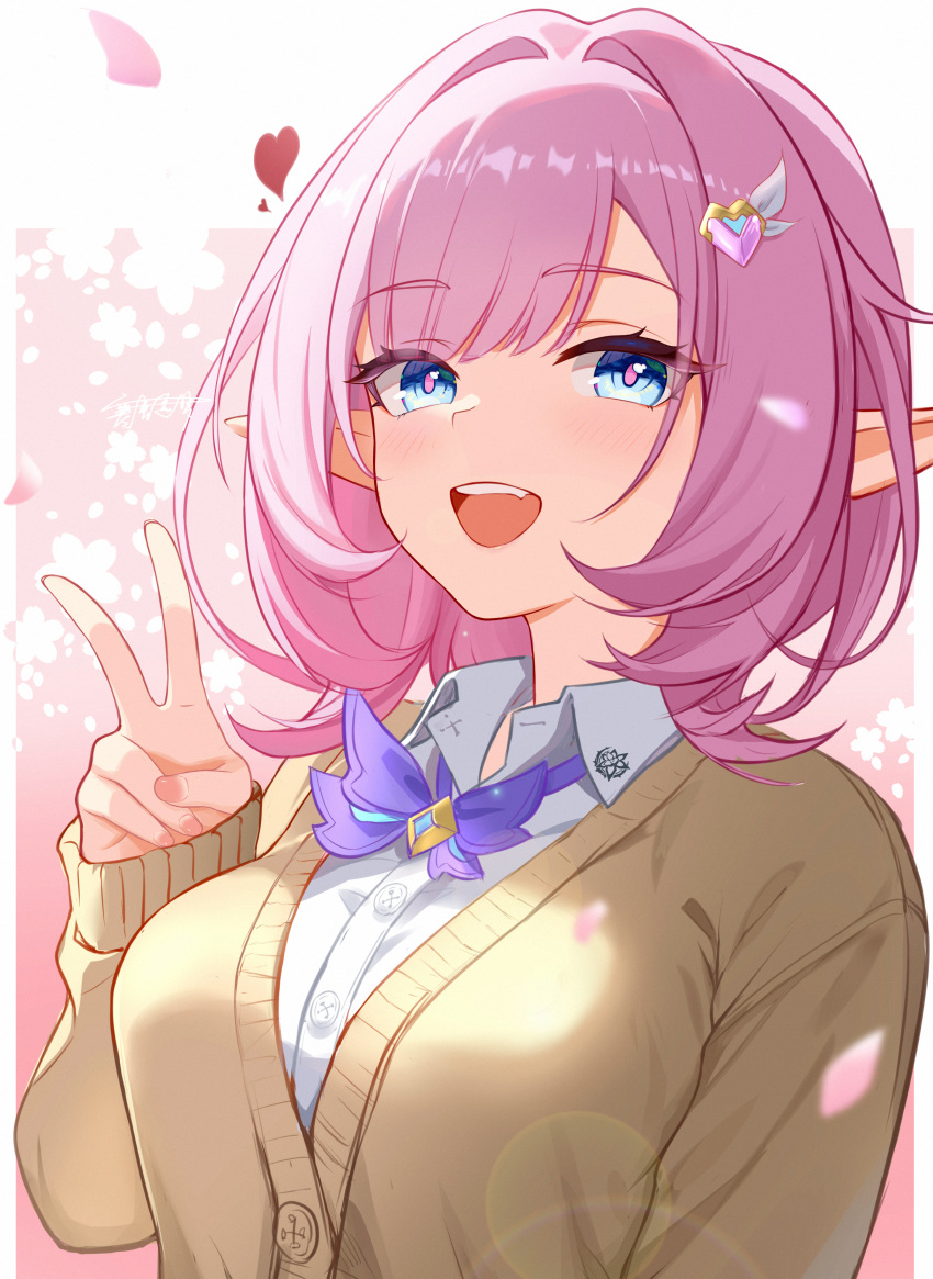 1girl, absurdres, alternate_costume, blue_eyes, breasts, brown_vest, chinese_commentary, commentary_request