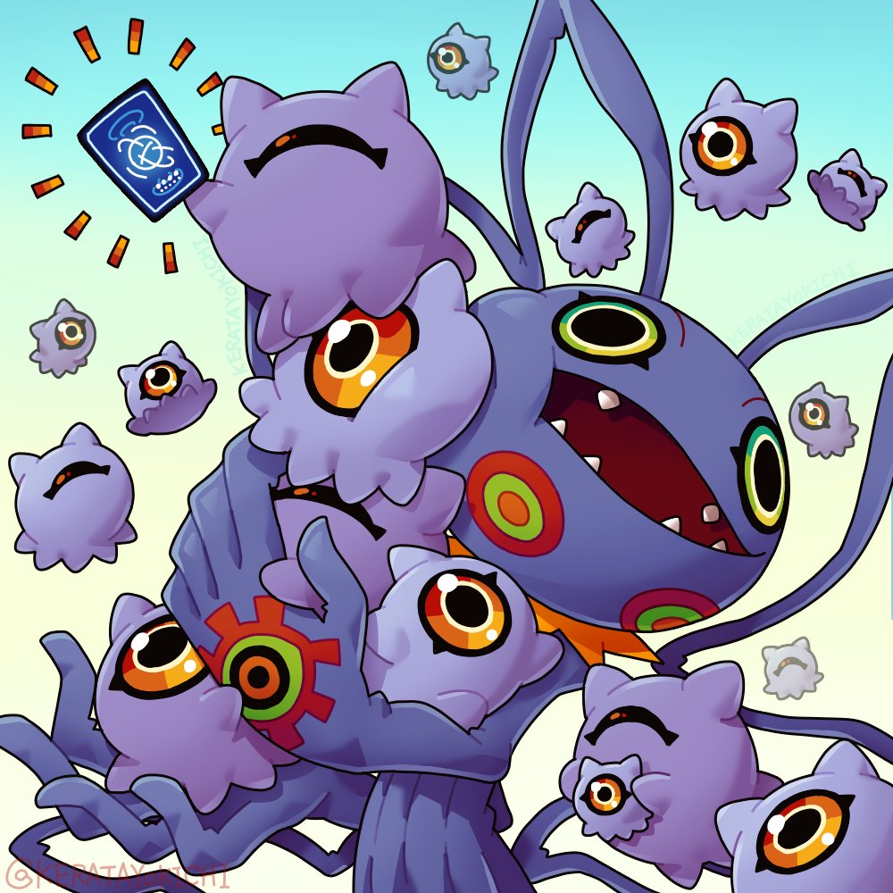 card, digimon, digimon_(creature), digimon_card_game, evolutionary_line, gradient_background, green_eyes, group_picture