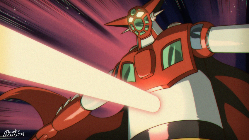arm_blade, armor, cape, energy_beam, getter-1, getter_beam, getter_robo, getter_robo_(classic)