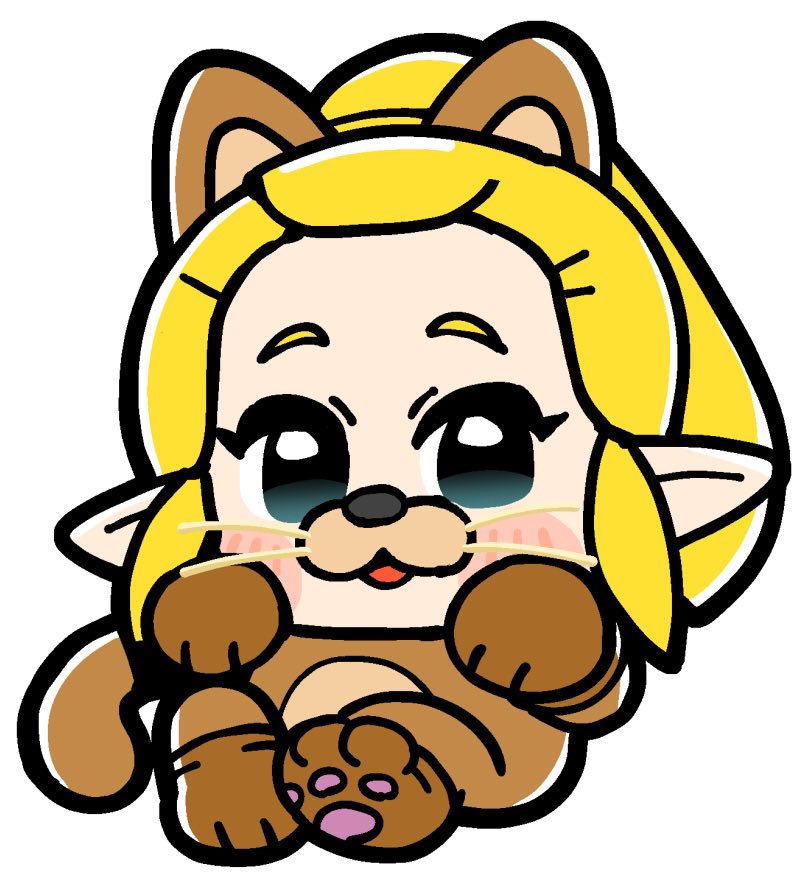 1girl, animal_costume, animal_ears, animal_hands, bkub, blonde_hair, blue_eyes, blush