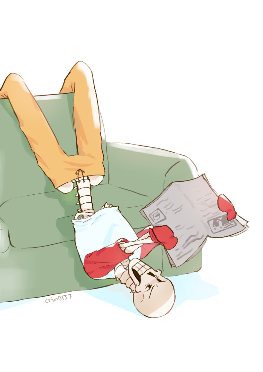 >:(, 1boy, 2023, 2d, artist_name, couch, crim0137, crop_top