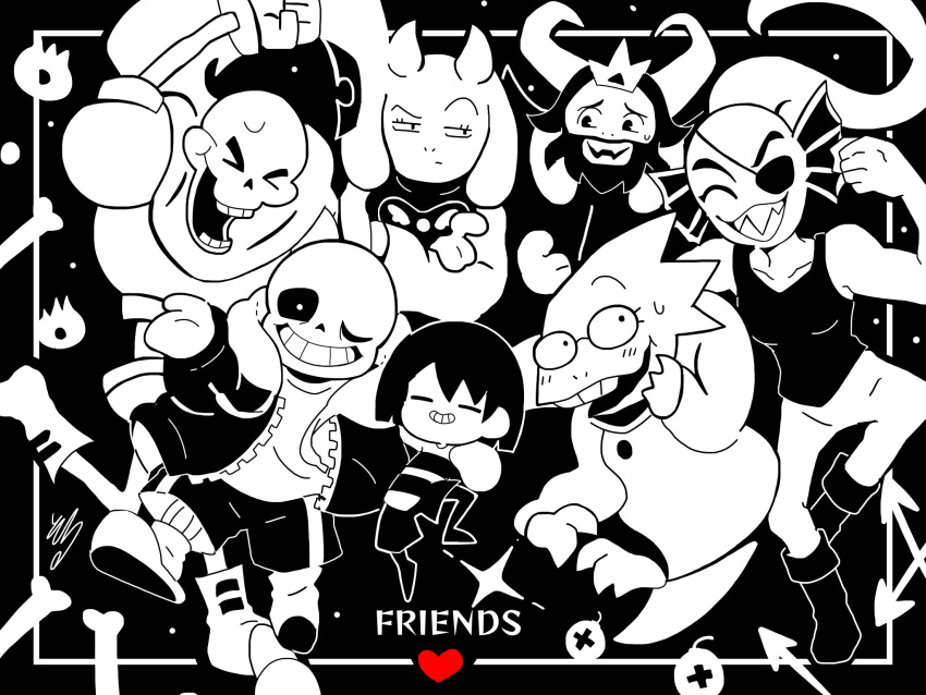 >_<, 1other, 2021, 2d, 3boys, 3girls, alphys, ambiguous_gender