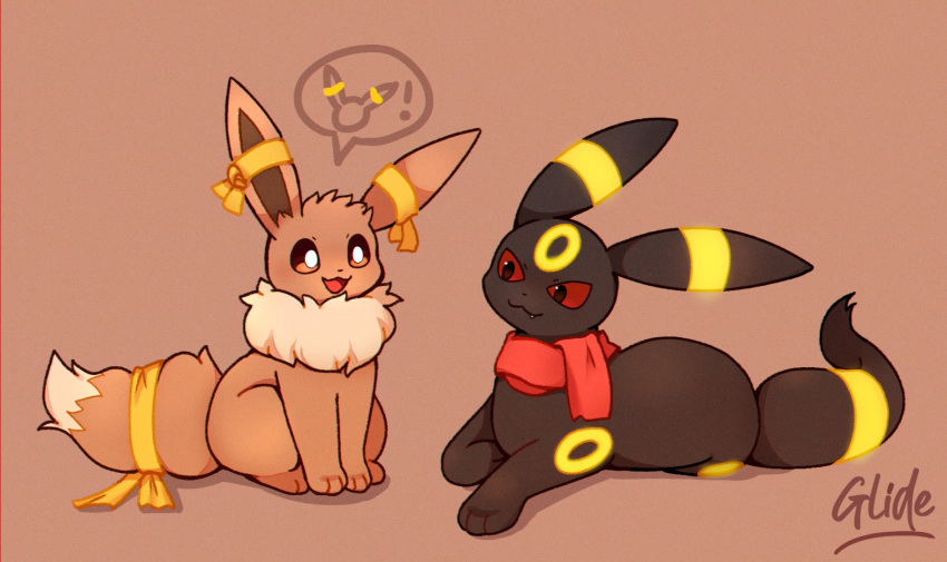 :3, animal_focus, animal_hands, black_fur, brown_background, brown_eyes, brown_fur, eevee