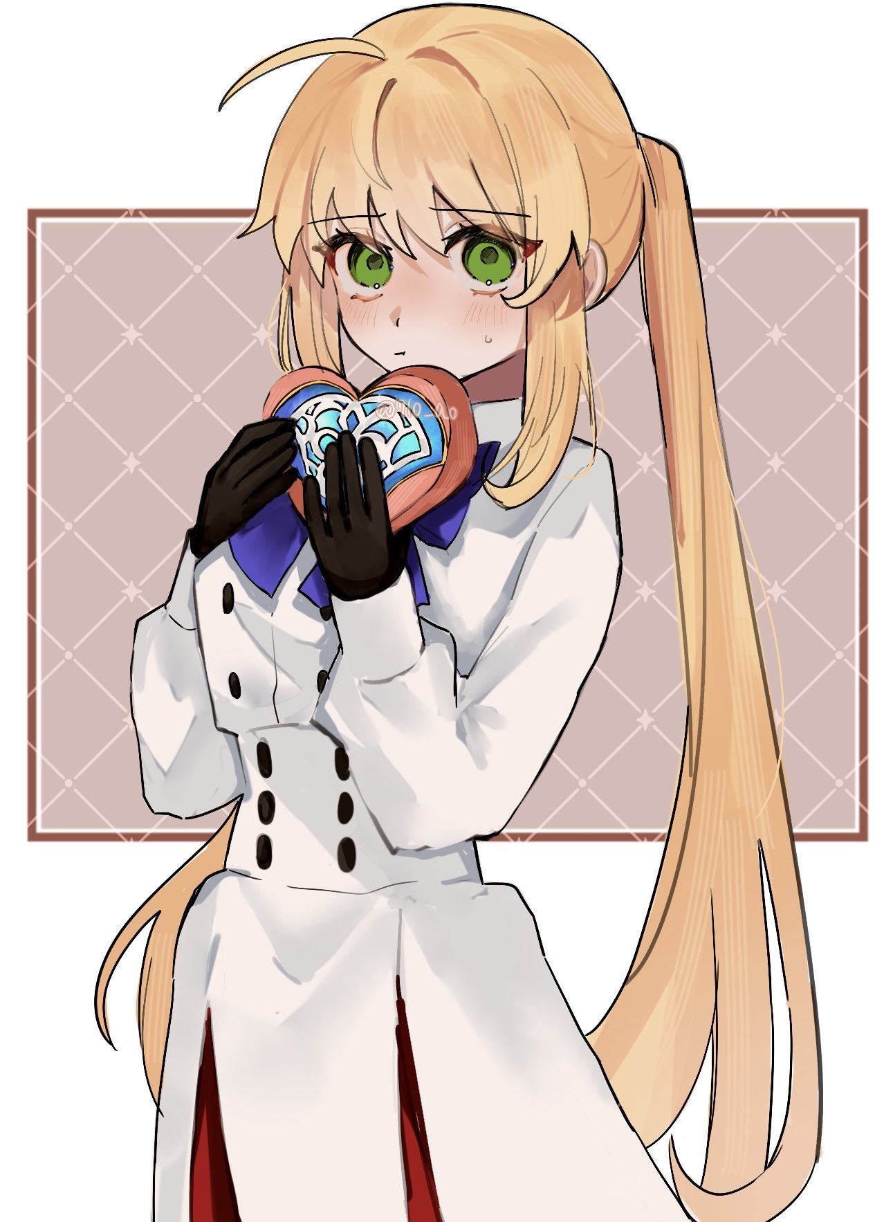 1girl, 710_ao, ahoge, artoria_caster_(fate), artoria_caster_(second_ascension)_(fate), artoria_pendragon_(fate), black_gloves, blonde_hair