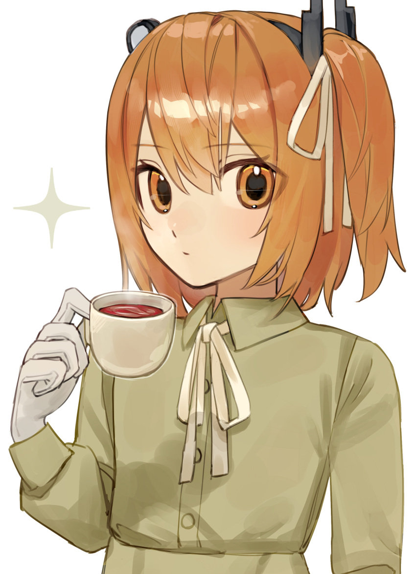 1girl, a.i._voice, absurdres, adachi_rei, alternate_costume, buttons, closed_mouth, coffee