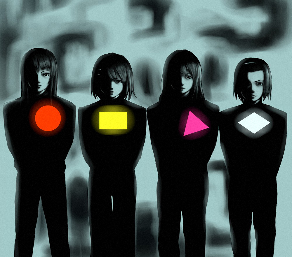 akiyama_mio, hair_ornament, hairclip, hirasawa_susumu, hirasawa_yui, k-on!, kotobuki_tsumugi, monochrome