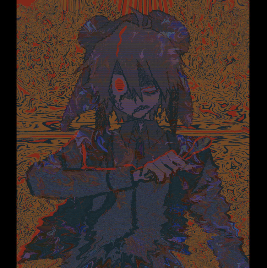 0000k_lll, animal_hands, brown_background, brown_hair, hand_up, highres, holding, holding_spoon