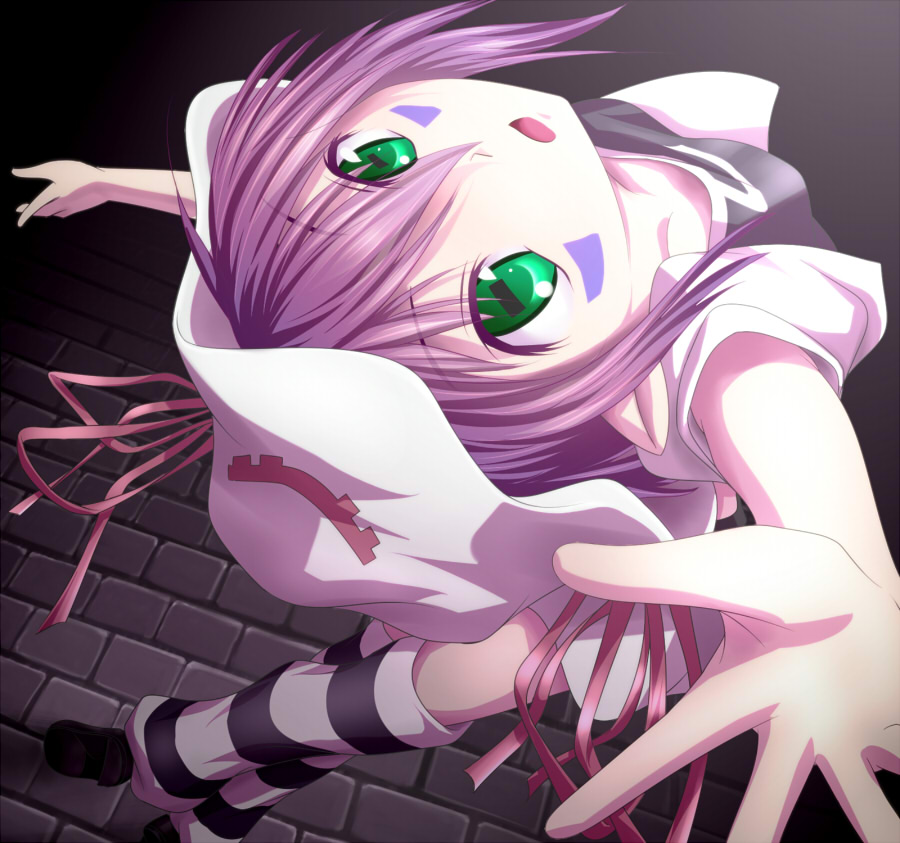 hat, merry_nightmare, purple_hair, solo, yasutake, yumekui_merry