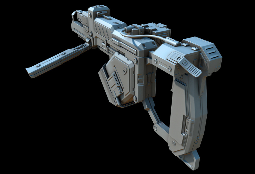 3d, black_background, commentary, dust_514, eve_online, grey_theme, gun, highres