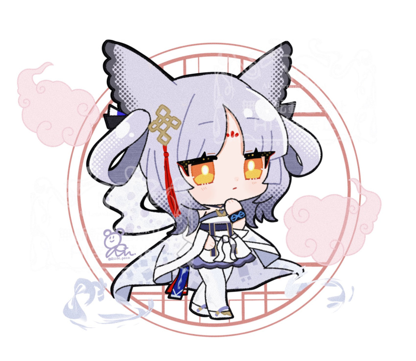 1girl, arknights, bracelet, bright_pupils, capelet, chibi, closed_mouth, dress