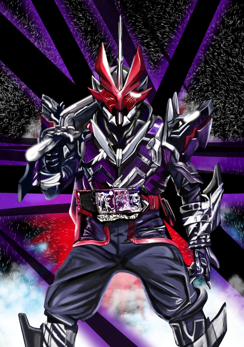 1boy, 4ze_meteor, absurdres, armor, black_bodysuit, black_gloves, bodysuit, desast