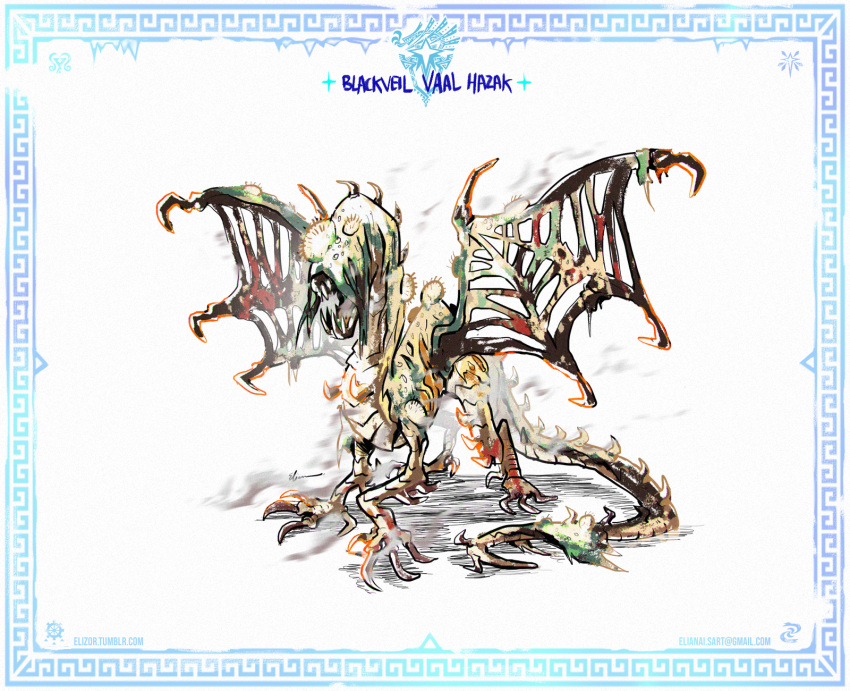 blackveil_vaal_hazak, border, character_name, claws, dragon, eliz0r, email_address, highres