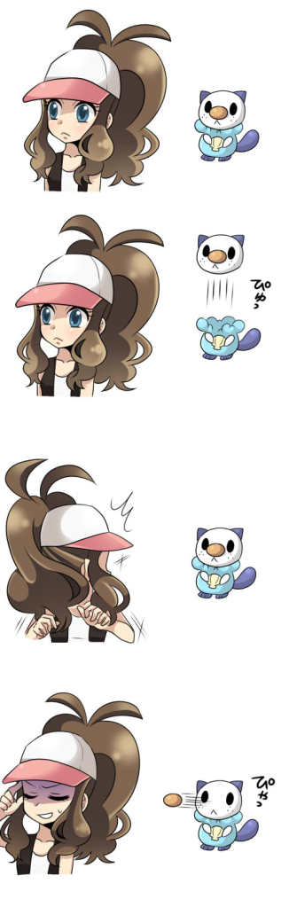 4koma, :<, comic, long_image, oshawott, pokemon, pokemon_(creature), pokemon_(game)