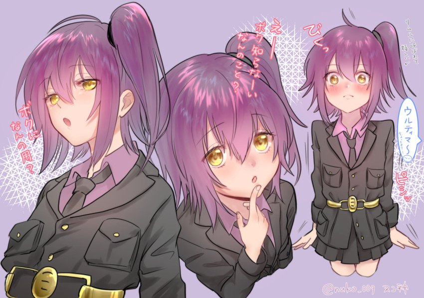 1girl, black_bow, black_bowtie, blush, bow, bowtie, hand_on_own_chin, highres