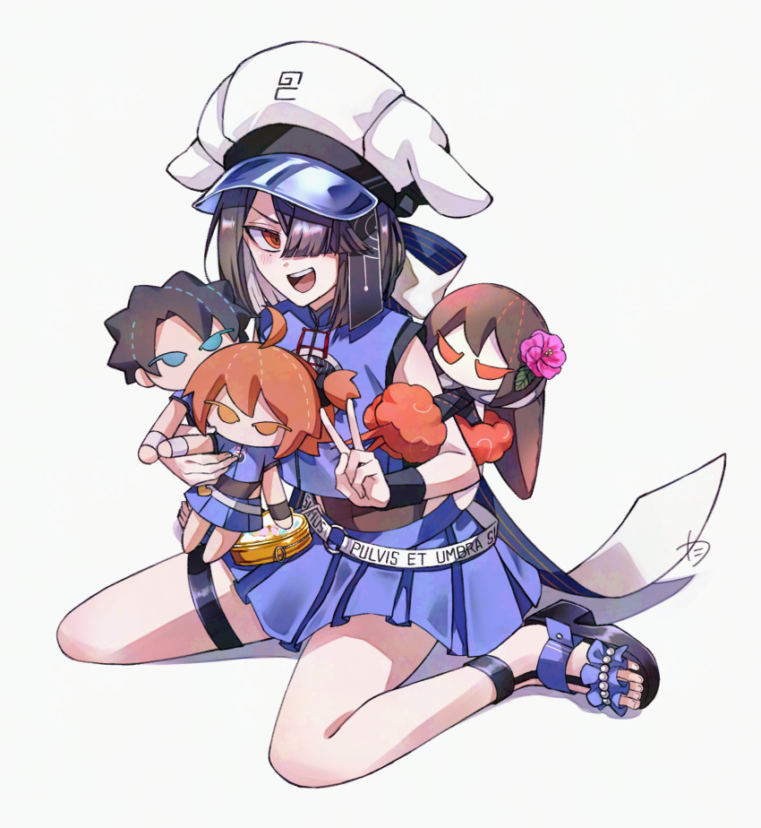 1girl, bikini, bikini_skirt, black_hair, brown_eyes, character_doll, fate/grand_order, fate_(series)