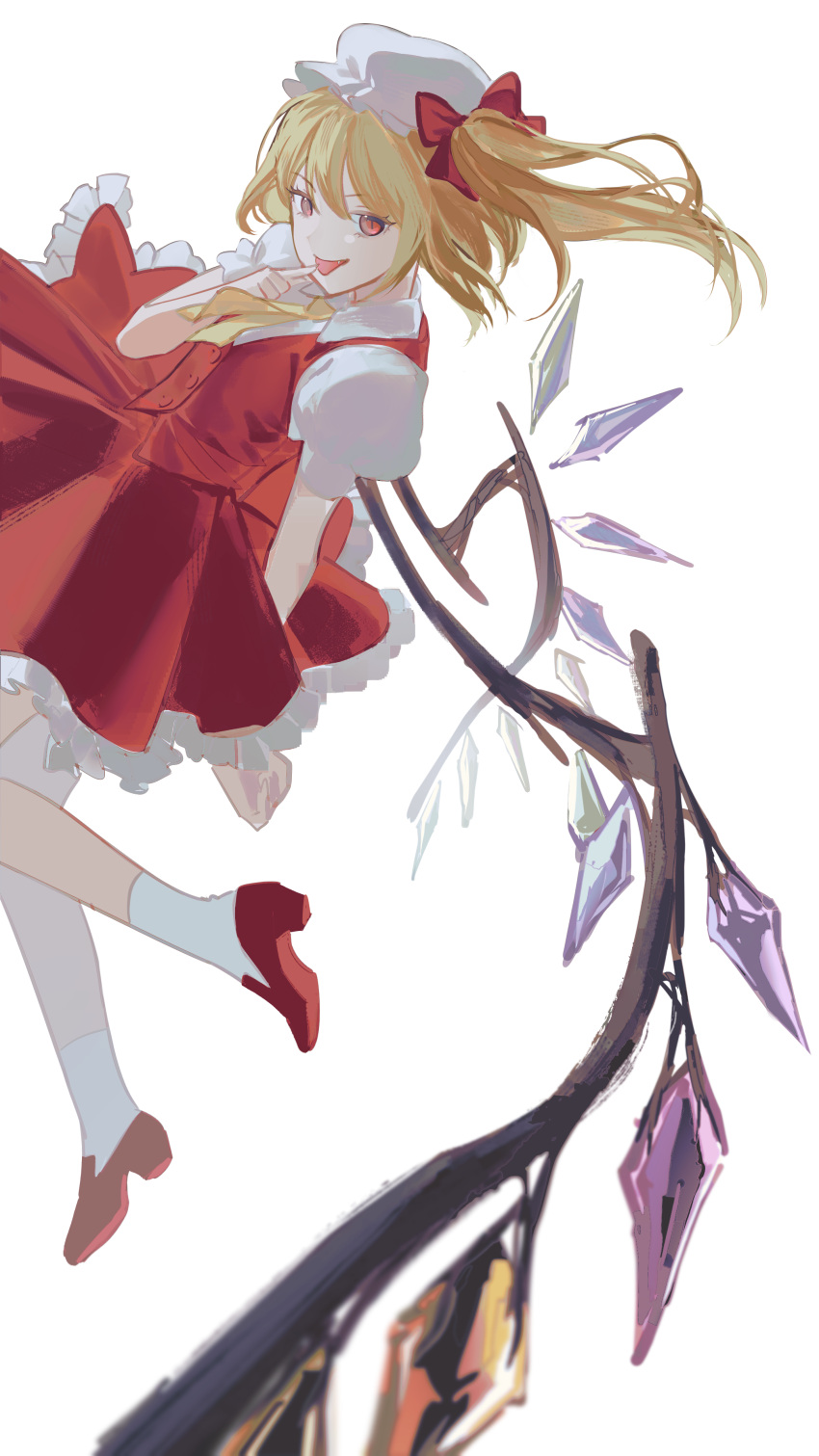 1girl, absurdres, ankle_socks, blonde_hair, blurry, blurry_foreground, bow, buttons