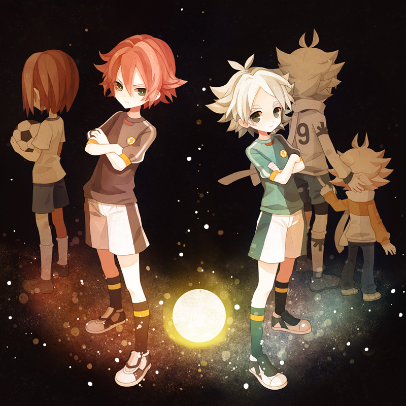 ahoge, ball, crossed_arms, fubuki_atsuya, fubuki_shirou, glowing, inazuma_eleven, inazuma_eleven_(series)