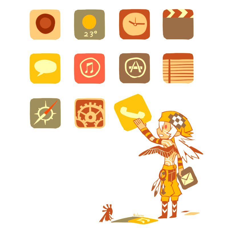 1boy, app_icon, bird_wings, cellphone, chaps, creature, eda, feathered_wings, iphone, long_hair, male_focus, original, phone, smartphone, solo, standing, topless_male, white_background, white_hair, wings