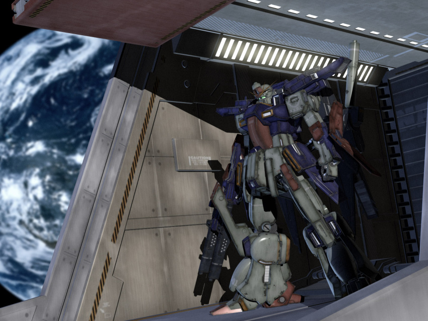 3d, aeug, argama, beam_cannon, beam_rifle, commentary_request, earth_(planet), energy_gun