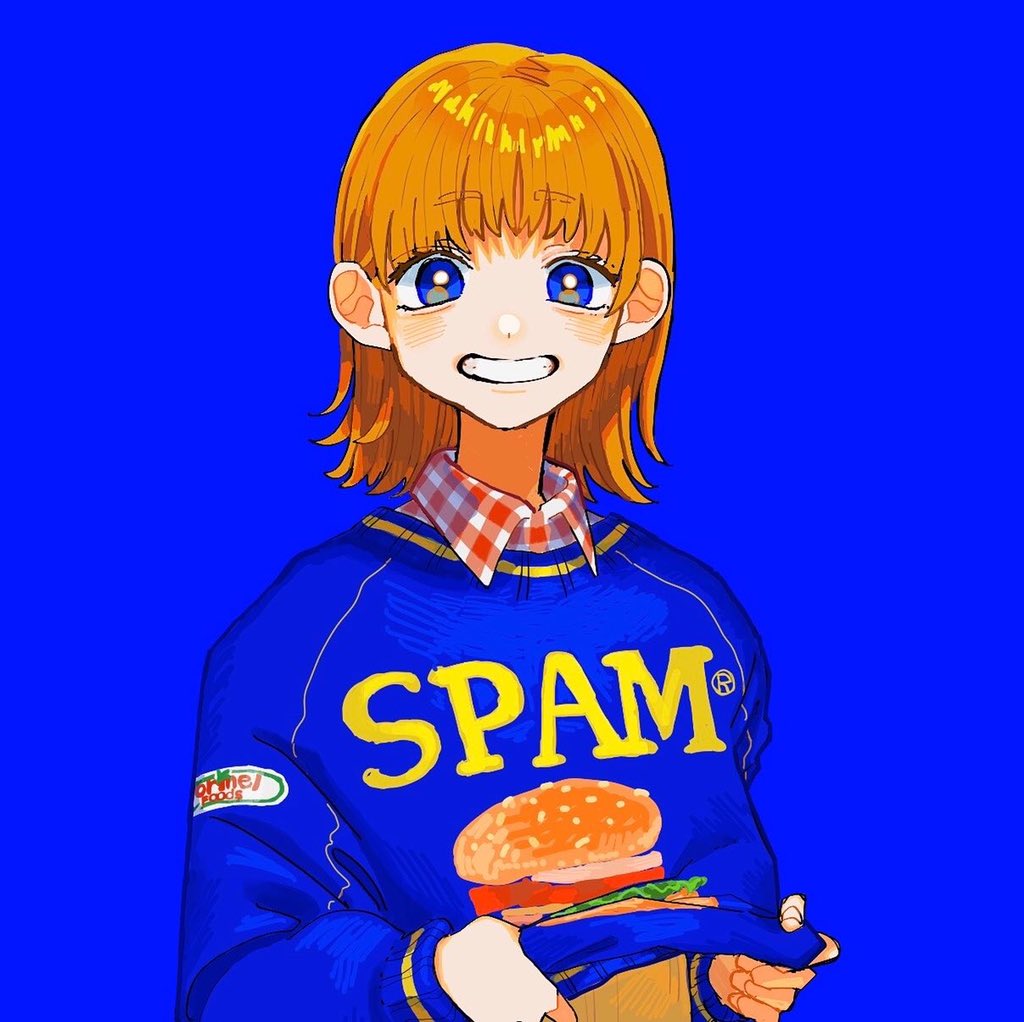 1girl, aegyo_sal, blonde_hair, blue_background, blue_eyes, blue_sweater, bright_pupils, clothes_lift