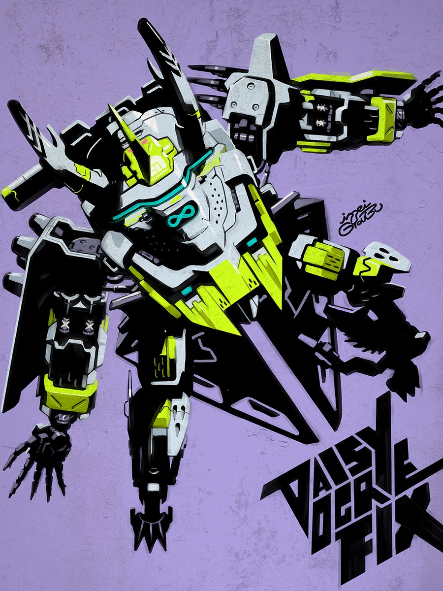 character_name, cradle_coffin, daisy_ogre, daisy_ogre_fix, energy_claws, full_body, gun, gyoubu_ippei